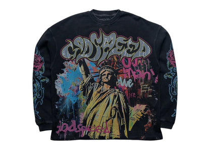 Godspeed Vandal Thermal L/S Tee T-shirt Black Wash