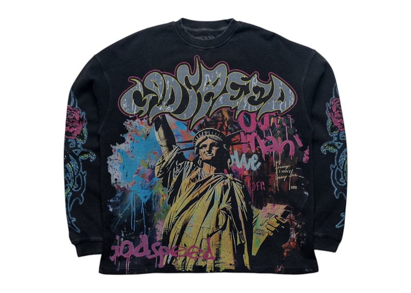 Godspeed Vandal Thermal L/S Tee T-shirt Black Wash