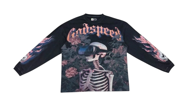 Godspeed Vision Flowers VVS L/S T-shirt Black Wash