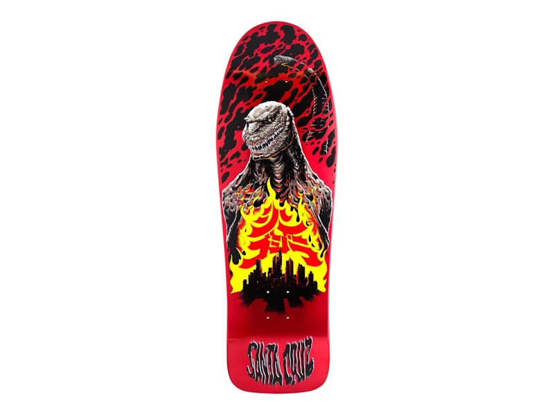 Godzilla Santa Cruz Shin Godzilla Knox Firepit Skateboard Deck Red