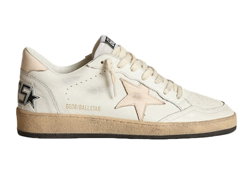 Golden Goose Ball Star LTD White Salmon Pink (Women's)