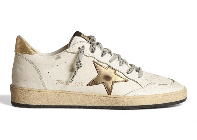 Golden Goose Ball Star Low White Gold Star (Women's)
