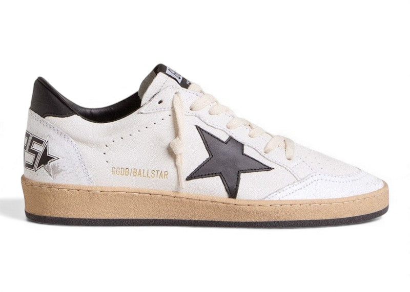 Golden Goose Ball-Star Low White Nappa Black Star (Women's)