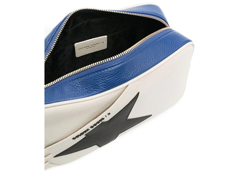 Golden Goose Hammered Leather Body Star Block Shoulder Bag White/Black/Blue