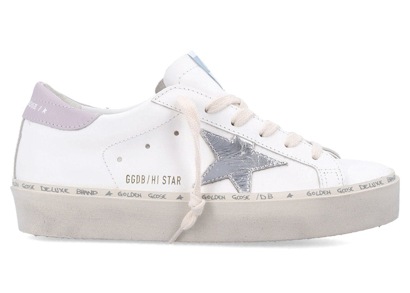 Golden Goose Hi Star White Silver Lilac (Women's)