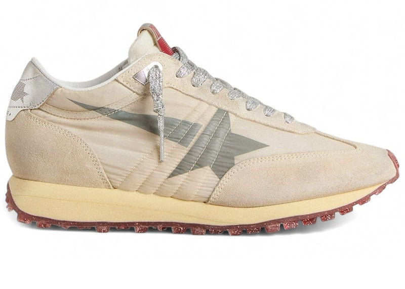 Golden Goose Marathon Beige Nylon Grey Star Red (Women's)