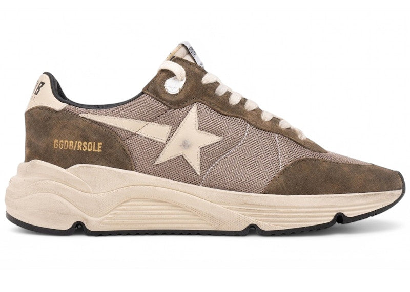 Golden Goose Running Sole Olive Green Cream