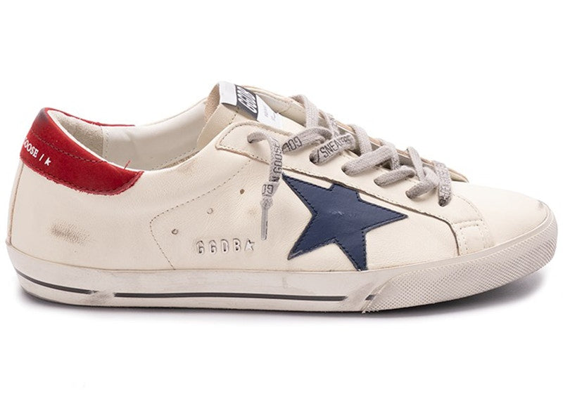Golden Goose Super Star White Blue Star Red