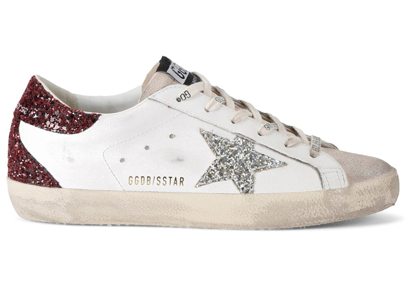 Golden Goose Super-Star White Bordeaux Silver (Women's)