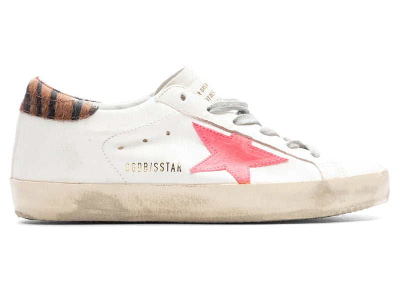 Golden Goose Super-Star White Fluorescent Red Zebra (Women's)