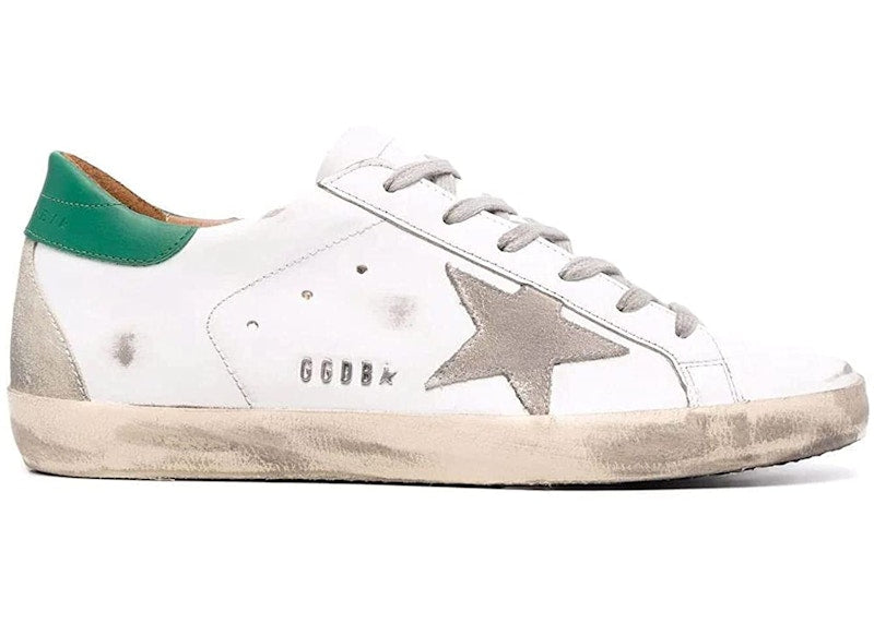 Golden Goose Super-Star White Green Grey Suede Patch (Women's)