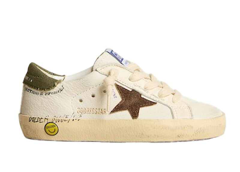 Golden Goose Super-Star White Green Suede Star (Young)