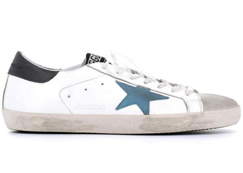 Golden Goose Super-Star White Grey Blue Star