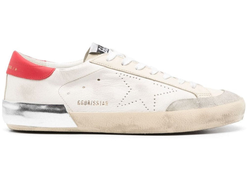 Golden Goose Super Star White Ivory Red Silver