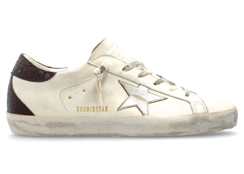 Golden Goose Super-Star White Platinum Burgundy (Women's)