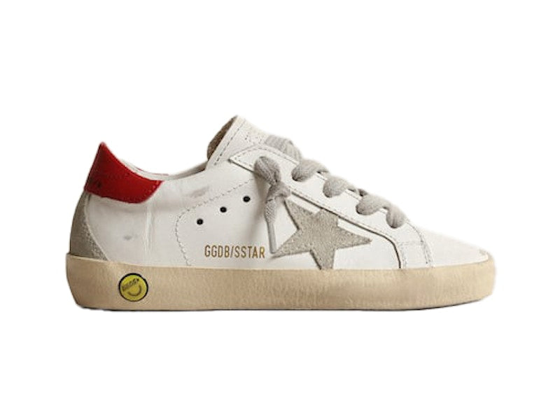 Golden Goose Super-Star White Red Grey Suede Star (Young)