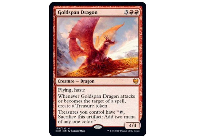 Goldspan Dragon Magic: The Gathering TCG Kaldheim Mythic #139 (Ungraded)