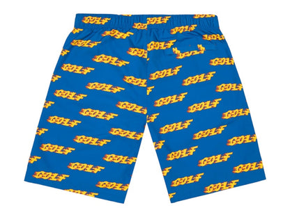 Golf Wang Tyler The Creator Inferno Logo Water Shorts Blue