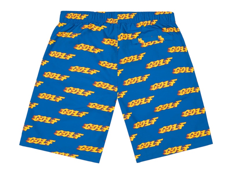 Golf Wang Tyler The Creator Inferno Logo Water Shorts Blue