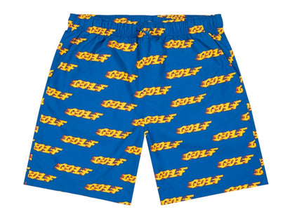 Golf Wang Tyler The Creator Inferno Logo Water Shorts Blue