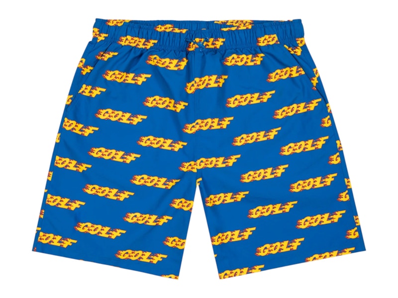 Golf Wang Tyler The Creator Inferno Logo Water Shorts Blue