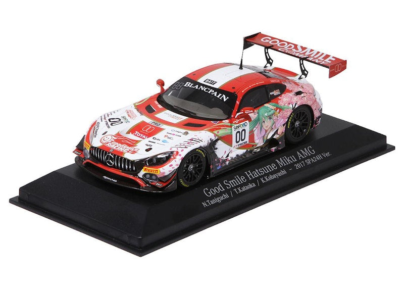 Good Smile Company Racing Hatsune Miku GT Project AMG 2017 Spa 24 Hours Version 1/43 Mini Scale Car Model Red