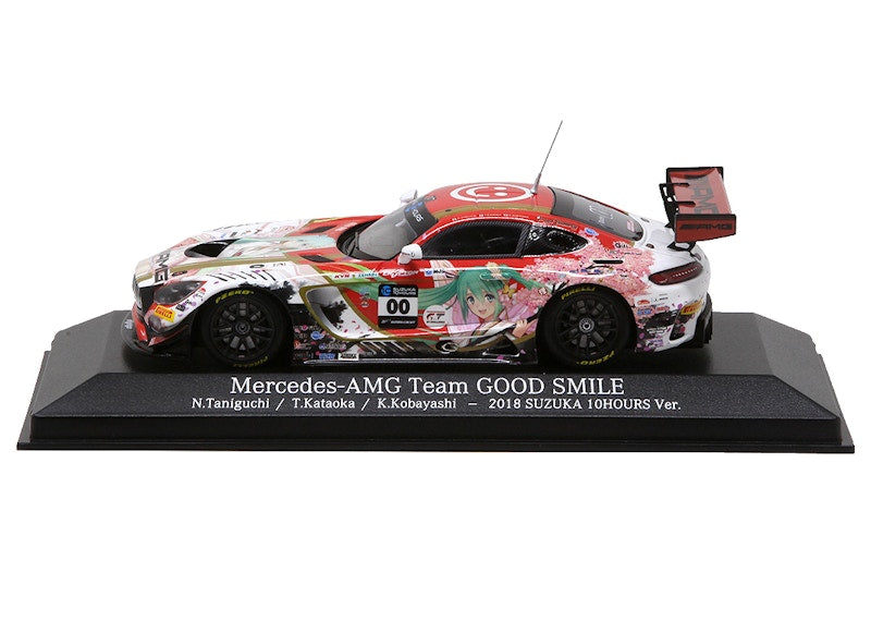 Good Smile Company Racing Hatsune Miku GT Project Mercedes-AMG 2018 Suzuka 10 Hours Endurance Race Ver 1/43 Scale Mini Car Model Red