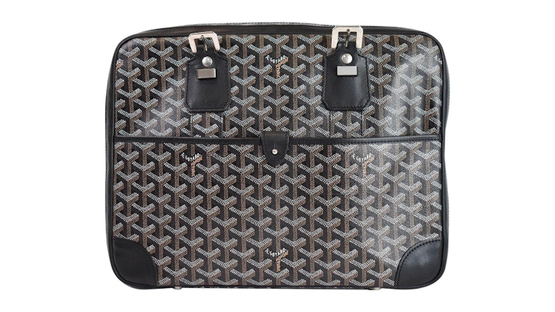 Goyard Ambassade Briefcase Goyardine PM Black