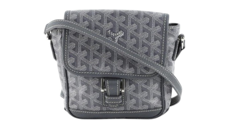Goyard Grand Bleu Messenger Goyardine PM Grey