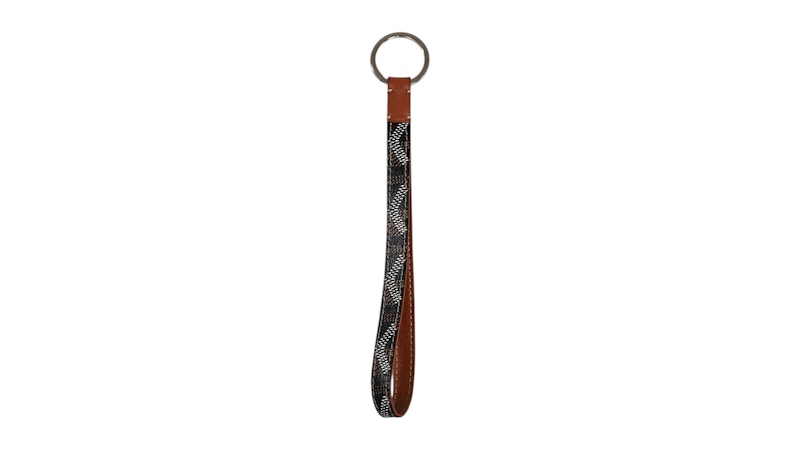 Goyard Sesame Key Holder Goyardine Tan Brown Leather