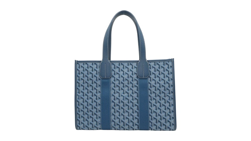 Goyard Villette Jacquard Tote Bag PM Ocean Blue
