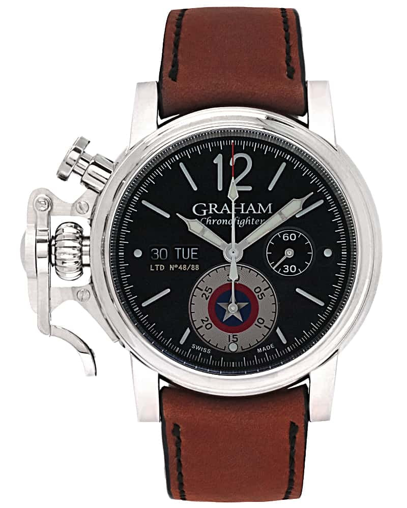Graham Chronofighter Vintage Captain America 2CVAS.B14A
