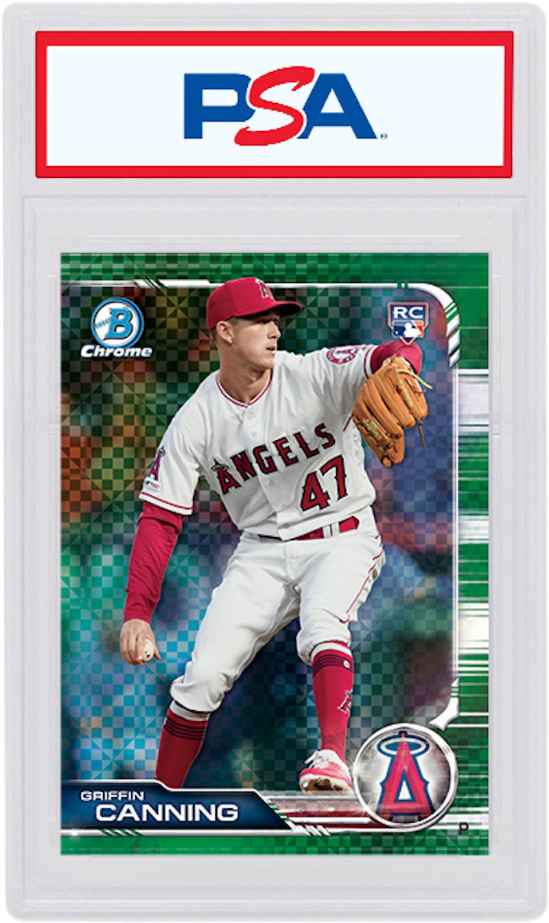 Griffin Canning 2019 Bowman Chrome X Rookie Green X-Fractor /31 #45 (PSA or BGS Graded)
