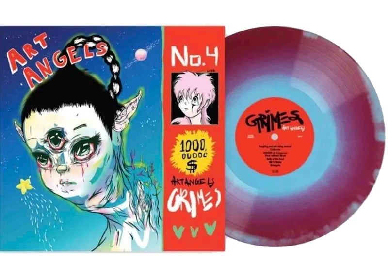 Grimes Art Angels Vinylmeplease Exclusive LP Vinyl (Edition of 1500) Red & Blue