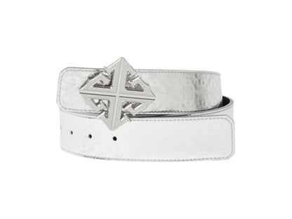 Guapi Leather Belt Chrome