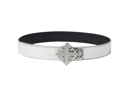 Guapi Leather Belt Chrome