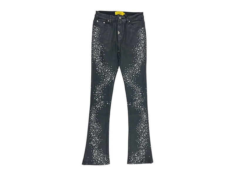 Guapi Pearls Denim Jean Obsidian Black