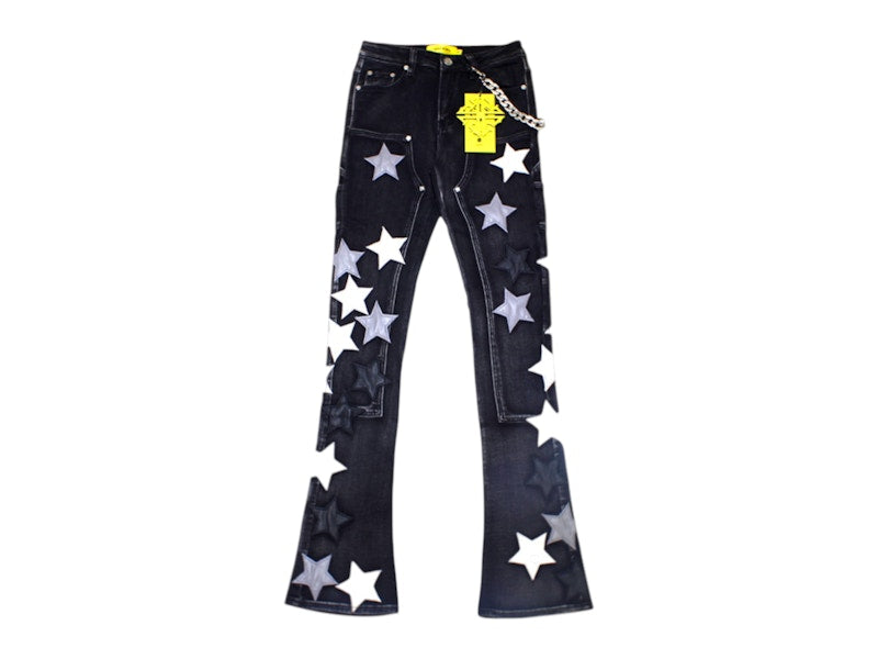 Guapi Vintage Stars Denim Jeans Obsidian Black