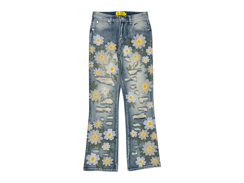 Guapi Vintage Wildblossom Denim Jean Blue