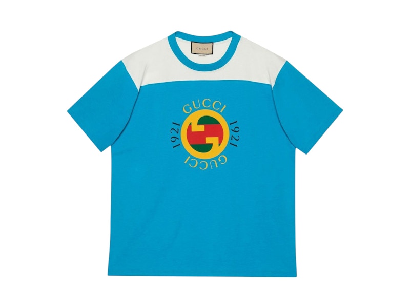Gucci 1921 Logo T-shirt Blue