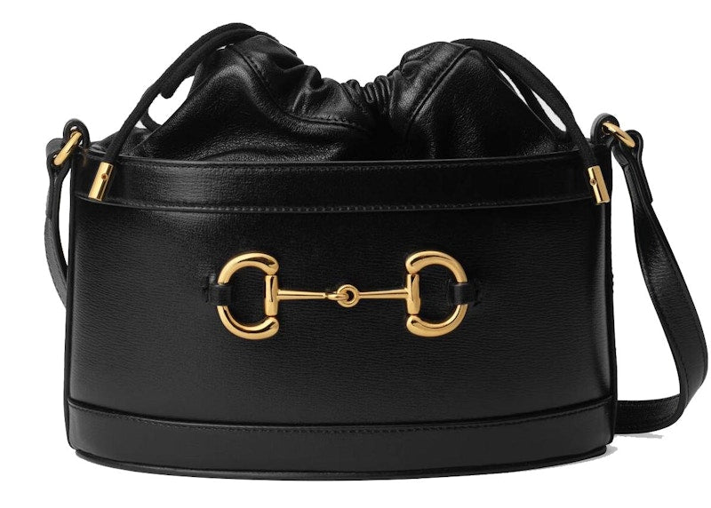 Gucci 1955 Horsebit Bucket Bag Small Black