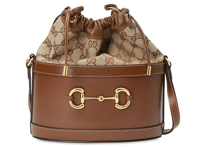 Gucci 1955 Horsebit Bucket Bag Small Brown
