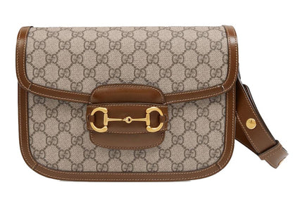 Gucci 1955 Horsebit Shoulder Bag Small Beige/Brown