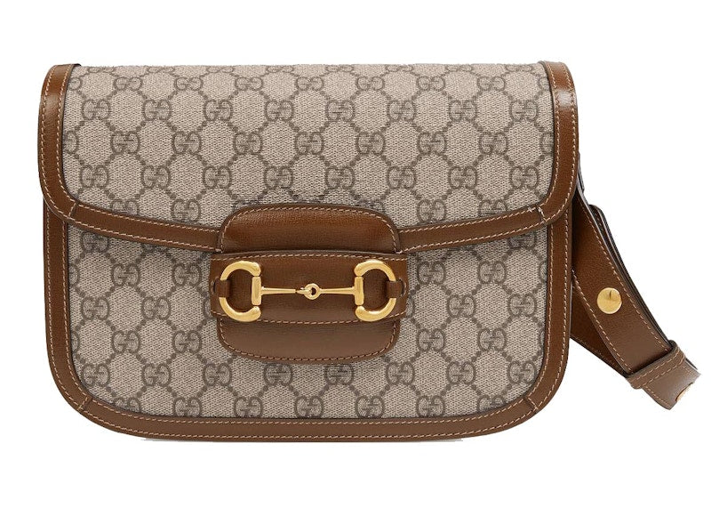 Gucci 1955 Horsebit Shoulder Bag Small Beige/Brown