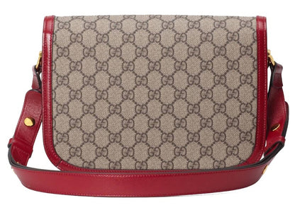 Gucci 1955 Horsebit Shoulder Bag Small Beige/Red