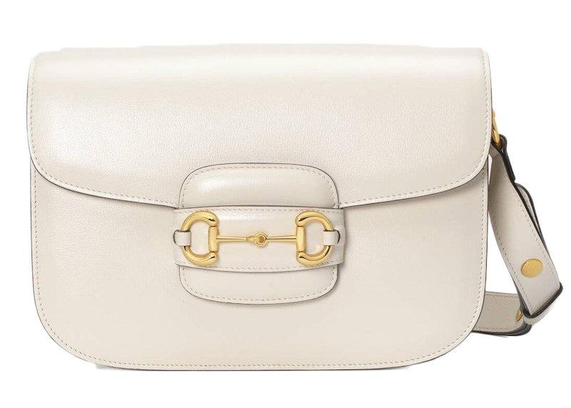 Gucci 1955 Horsebit Shoulder Bag Small White