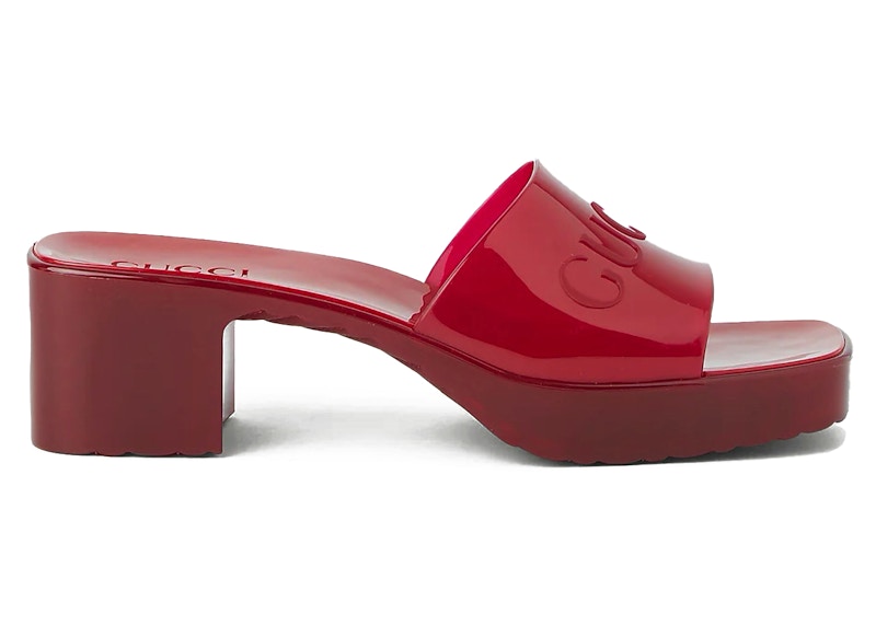 Gucci 60mm Slide Sandal Red Rubber (Women's)