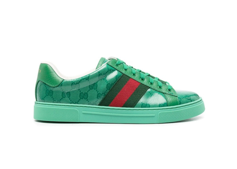 Gucci Ace Crystal Canvas Green
