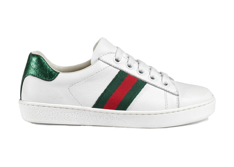 Gucci Ace Leather Sneaker White Red Green (Kids)