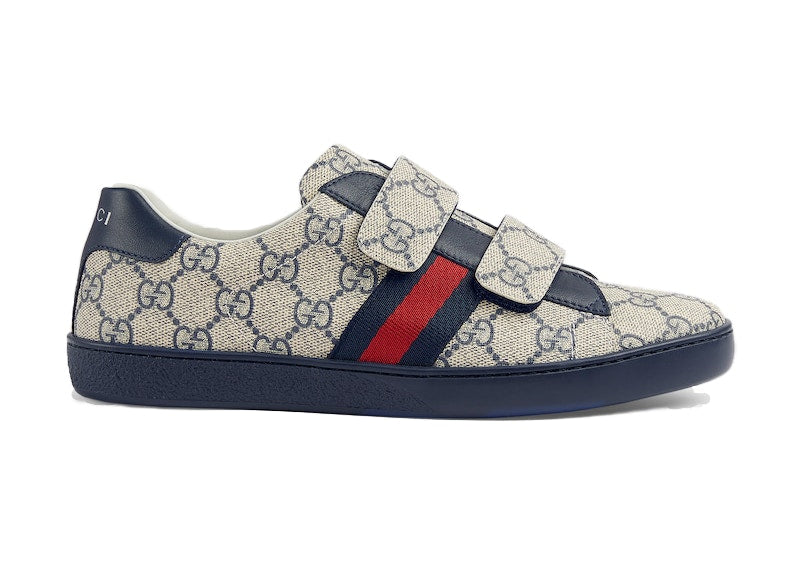 Gucci Ace Strap Sneaker Blue Grey (Teen)